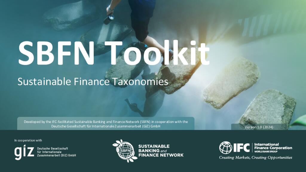 Boîte à outils SBFN : Taxonomies de la finance durable
